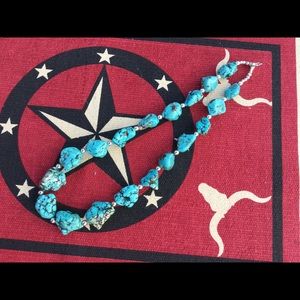 Chunky turquoise stone necklace